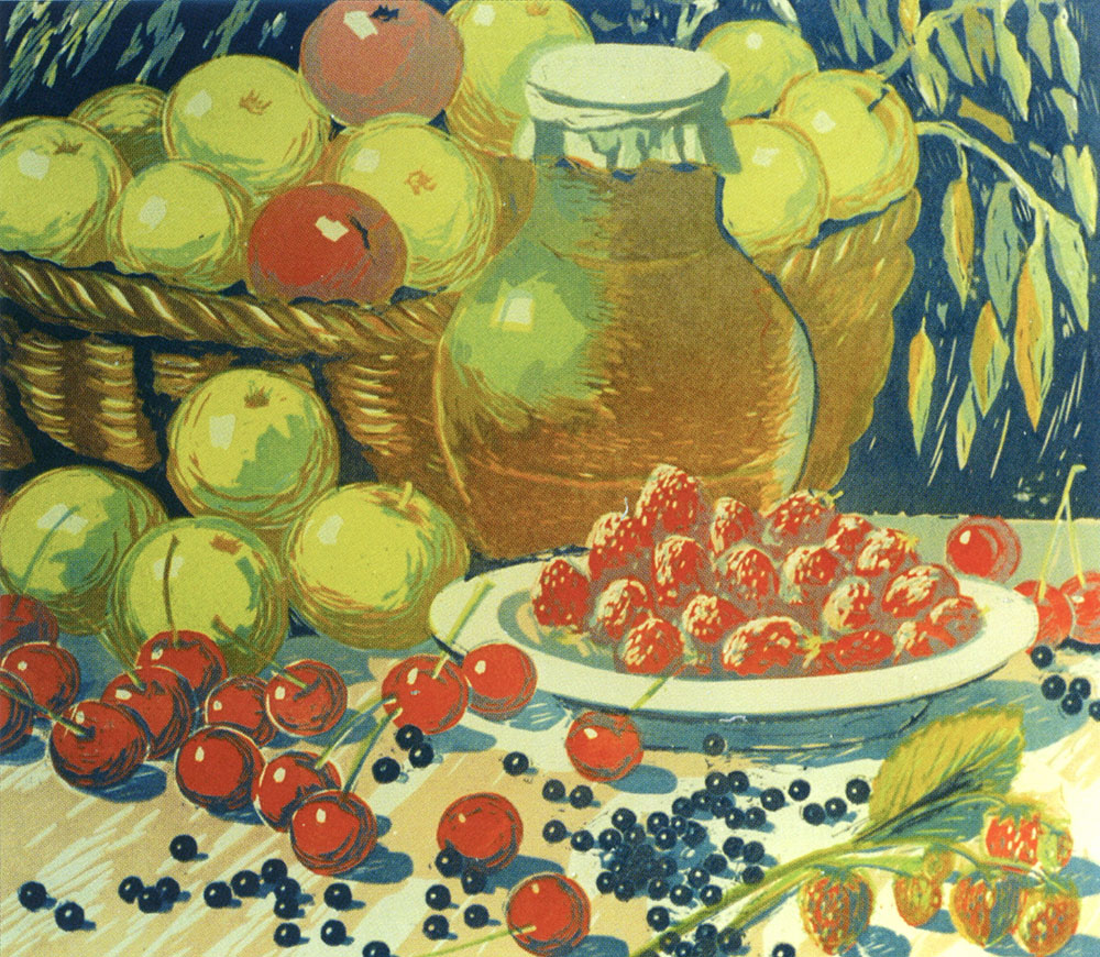 М. Нечвоглод. «Дари літа». 2000-і рр. Ліногравюра